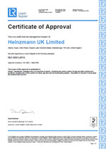 ISO 9001:2015 Certificate RE UK
